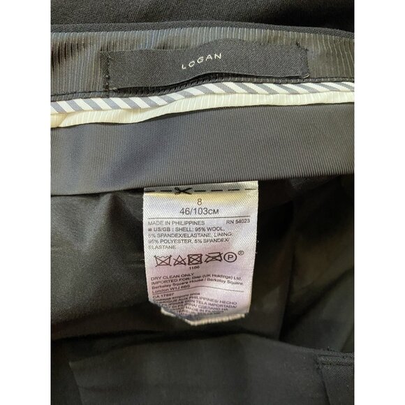 Banana Republic The Logan Fit Trouser Dress Pants Womens Size 8 Wool Black - Picture 9 of 11